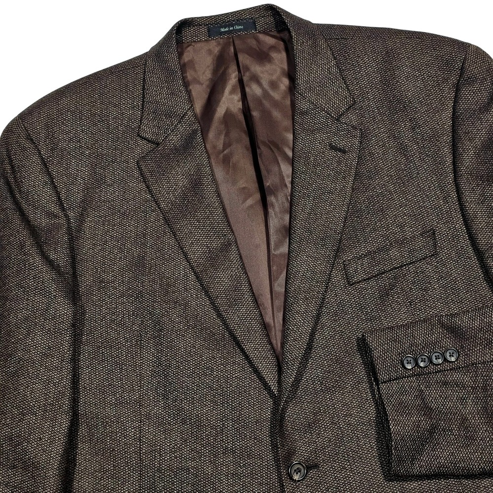 Lauren Ralph Lauren Sport Coat Mens 50R Brown Black Wool Blazer Academia Preppy